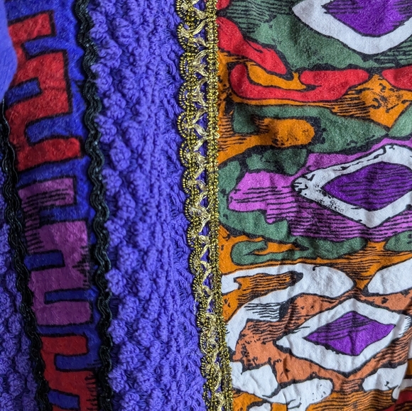 Purple vintage sweater from the '80s. Amazing! Size M - Picture 3 of 7